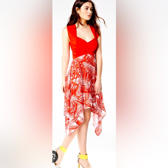 Rw&co Red patterned summer dress - Picture 1 of 4